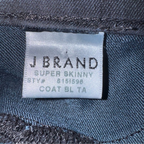 J BRAND Women’s Sz 30 X 28 Super Skinny Black Lightweight Low Rise Stretch Jeans - Picture 4 of 7